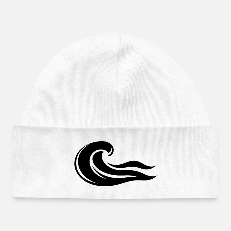 Découvrez la puissance de la vague ! - Bonnet bébé bio - blanc