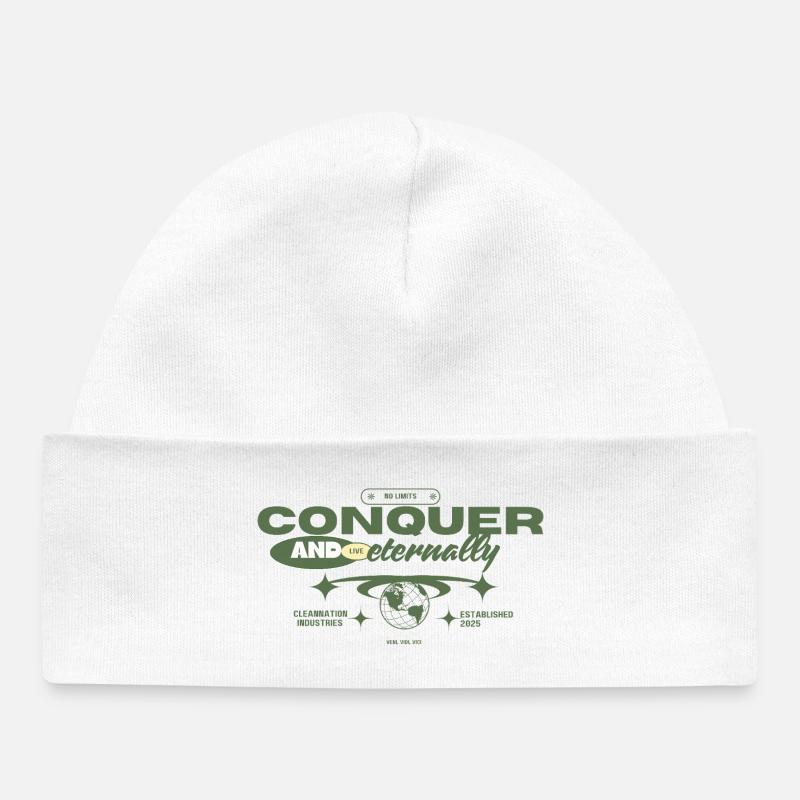 Conquer - Baby Organic Beanie - white