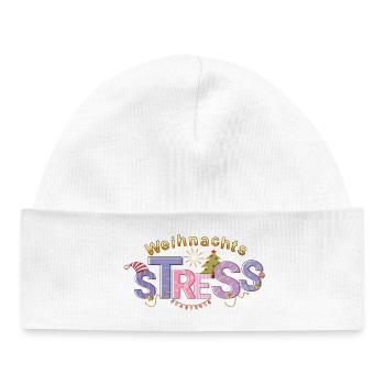 Christmas Stress - Baby Organic Beanie - white - Front