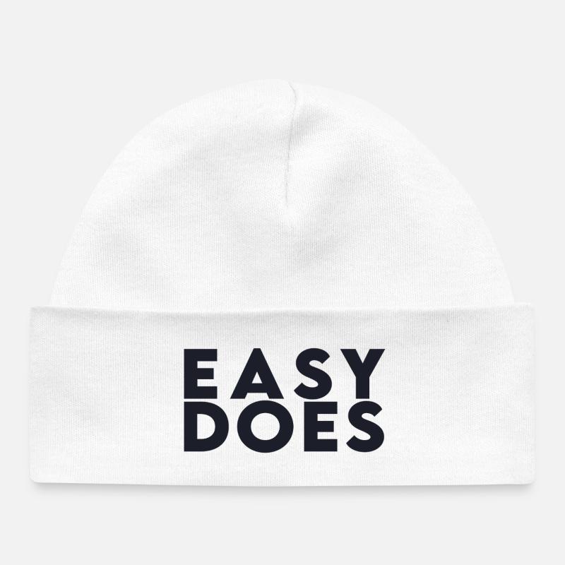 Easy Does - Baby Organic Beanie - white