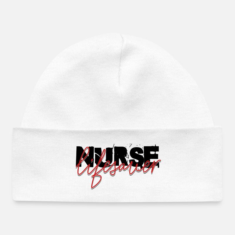 Sauveteuse infirmière - Bonnet bébé bio - blanc
