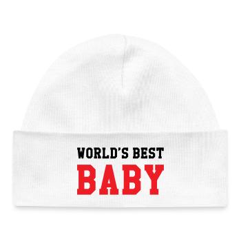 Meilleur bébé du monde - Naissance - Enfant - Bonnet bébé bio - blanc - Devant
