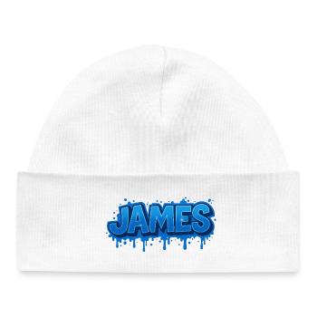 Graffiti JOHN Name Gift Ideal Printable On - Baby Organic Beanie - white - Front