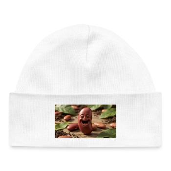 Chickbean Laughing Bean - Baby Organic Beanie - white - Front