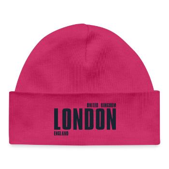 Typographie londonienne en grades de la Marine - Bonnet bébé bio - blanc - Devant