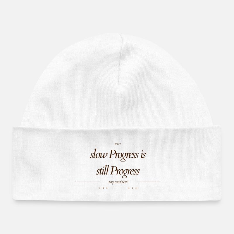 slow_Progress_is_still_Progress_ - Baby Organic Mütze - Weiß