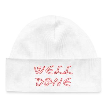 WELL_DONE - Bonnet bébé bio - blanc - Devant