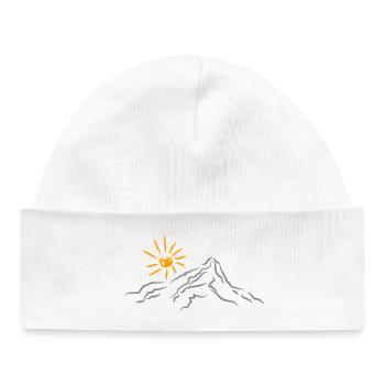 Mountain Nature Landscape - Baby Organic Beanie - white - Front