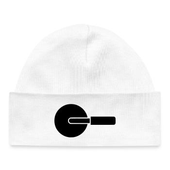 Couteau à roue coupe-pizza - Bonnet bébé bio - blanc - Devant