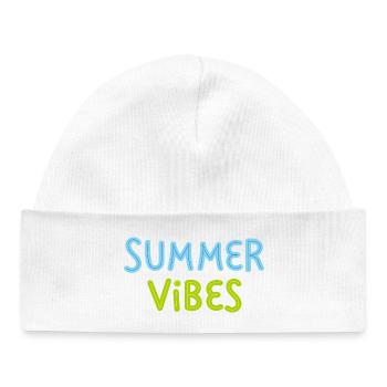 Ambiances d’été : Couleurs vives, design minimaliste et amusant - Bonnet bébé bio - blanc - Devant