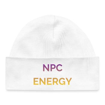 NPC Energy Gradient Logo - Baby Organic Beanie - white - Front