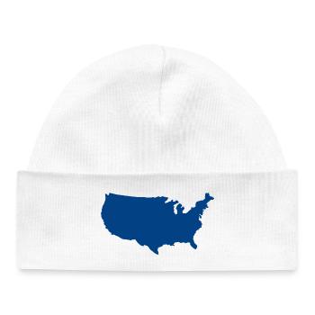 United States map - Baby Organic Beanie - white - Front