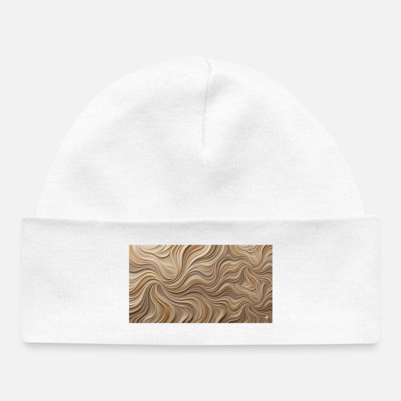 Paysage de sable ondulé du désert - Bonnet bébé bio - blanc