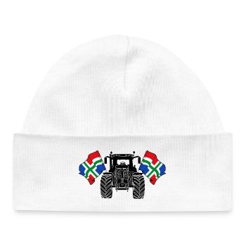 Groningen_Tractor_Pride - Baby Organic Mütze - Weiß - Vorne
