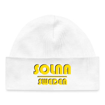 Solna Sweden Retro Typography - Baby Organic Beanie - white - Front