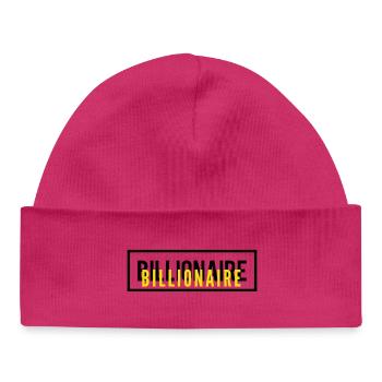 Billionaire Motivation Text Design - Baby Organic Beanie - white - Front