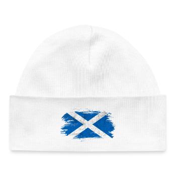 Scotland vintage flag - Baby Organic Beanie - white - Front