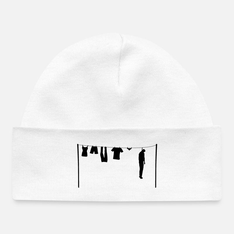 Le pendu - Bonnet bébé bio - blanc