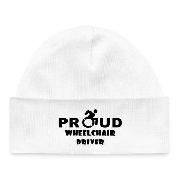 Proud wheelchair user * - Baby Organic Beanie - white - Front