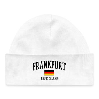 Frankfurt Germany Flag Cities Motif - Baby Organic Beanie - white - Front