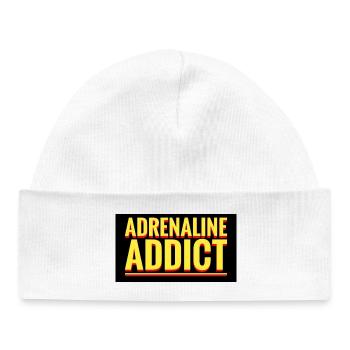 Adrenaline Addict Announcement - Baby Organic Beanie - white - Front