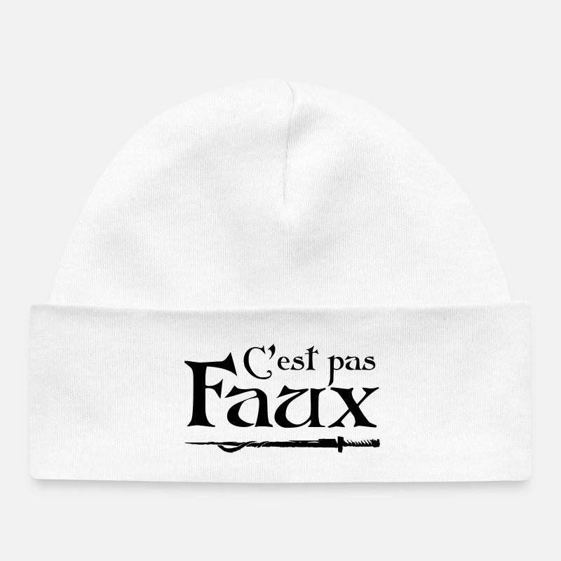 C'est pas faux - Perceval - Bonnet bébé bio - blanc
