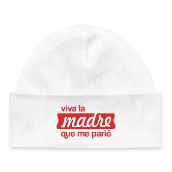 Long live the mother who gave birth to me - Baby Organic Beanie - white - Front