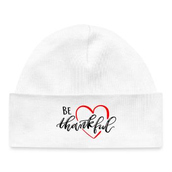 be thankful - Baby Organic Beanie - white - Front