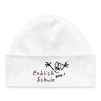 École - Bonnet bébé bio - blanc - Devant