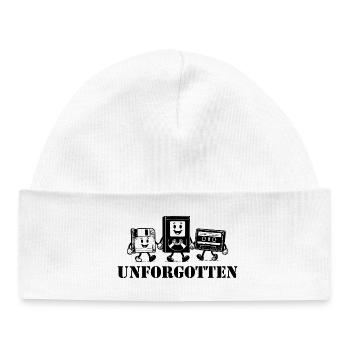 unforgotten vhs floppy disk music cassette - Baby Organic Mütze - Weiß - Vorne