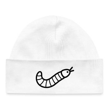 earthworm - Baby Organic Beanie - white - Front