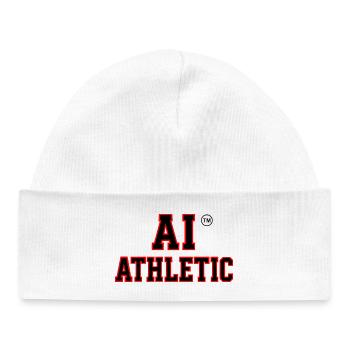 Sporty Letterprint Athletics T-shirt - Baby Organic Beanie - white - Front