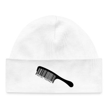 Illustrationskamm mit Barcode - Baby Organic Mütze - Weiß - Vorne