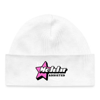 Modular Addicted Synthesizer - Baby Organic Beanie - white - Front