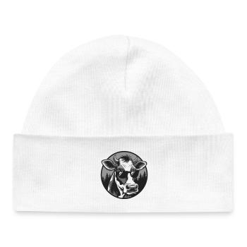 Cow Really Cool - Baby Organic Beanie - white - Front