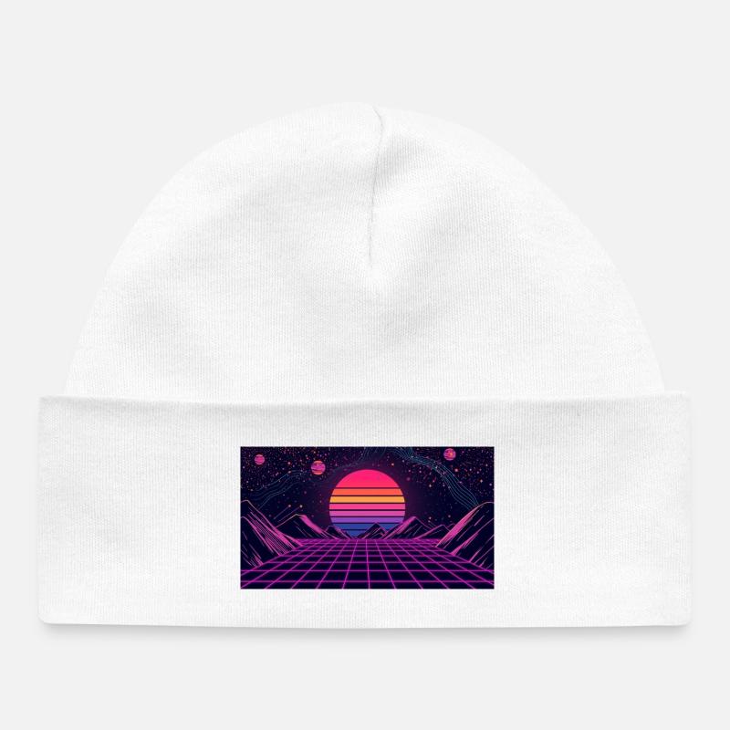 lune - Bonnet bébé bio - blanc