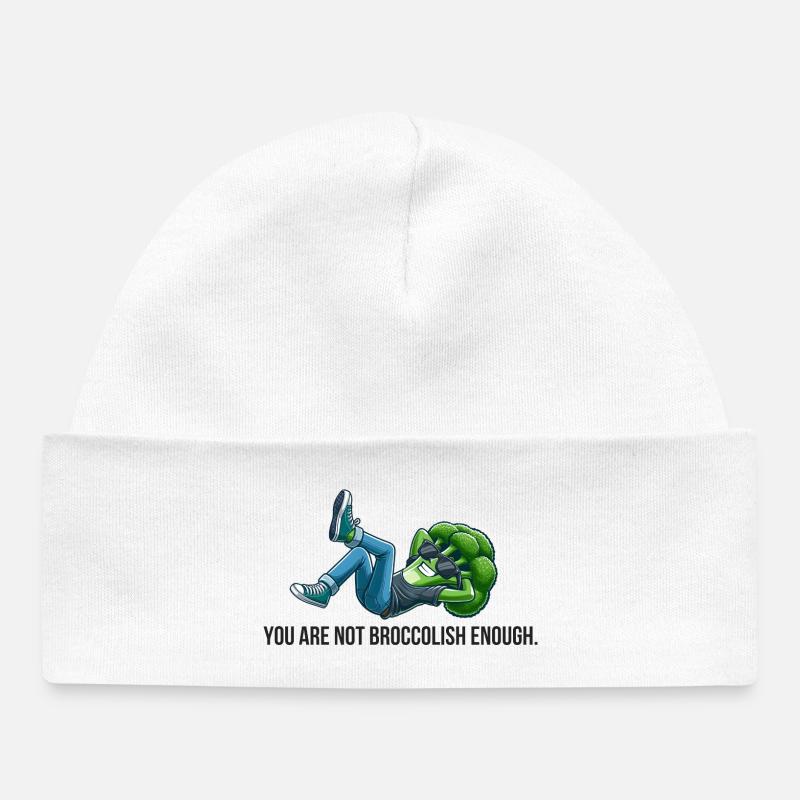 Vous n’êtes pas assez brocolique - Bonnet bébé bio - blanc