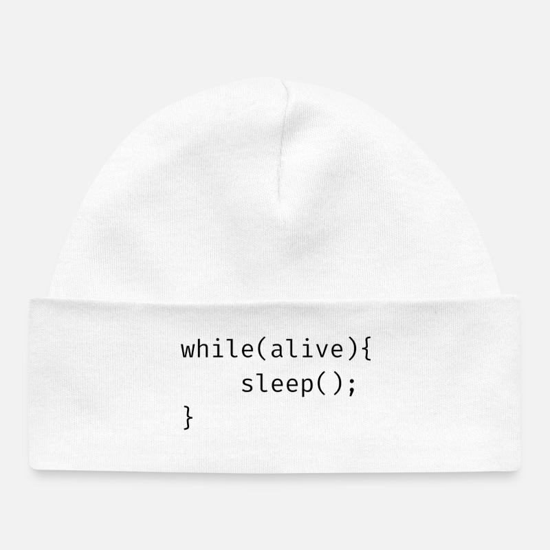 while(alive){ sleep(); Meme - Baby Organic Mütze - Weiß