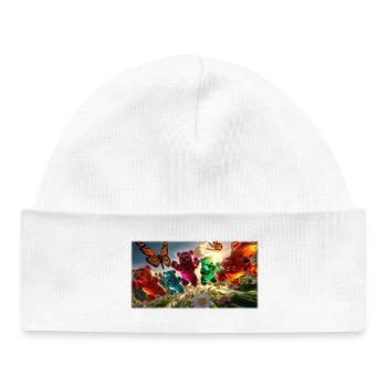 Gummy bear adventure in the spring light - Baby Organic Beanie - white - Front