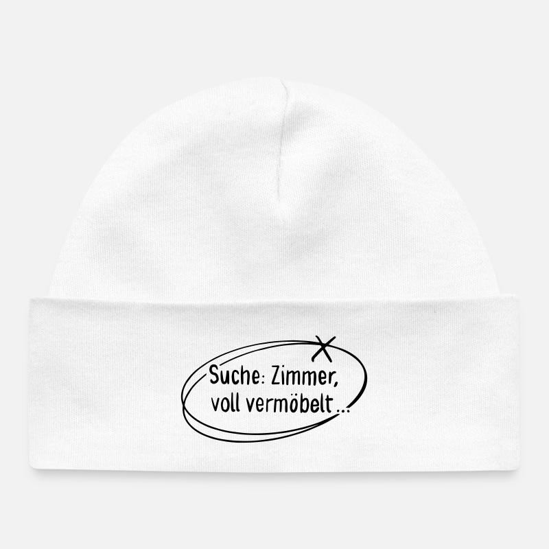 Salle de fouille, complètement amoché - Bonnet bébé bio - blanc
