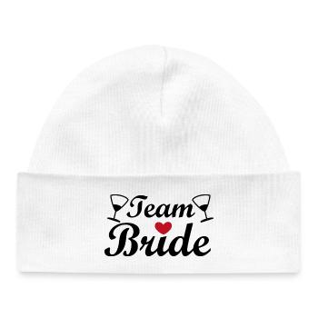 Équipe Mariée – Chemise de fête de jeune fille - Bonnet bébé bio - blanc - Devant