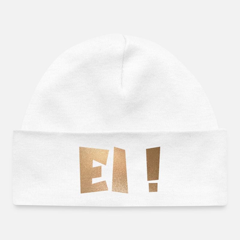 Œuf en coquille d’œuf - Bonnet bébé bio - blanc