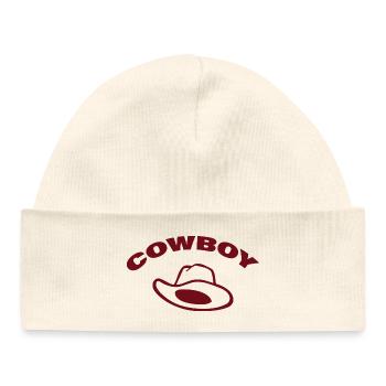 Cow-boy - Bonnet bébé bio - blanc - Devant
