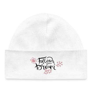 Follow your Dream - Baby Organic Mütze - Weiß - Vorne