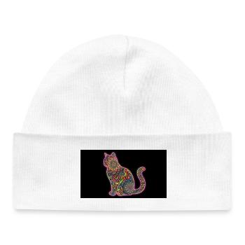 Motifs félins psychédéliques - Bonnet bébé bio - blanc - Devant