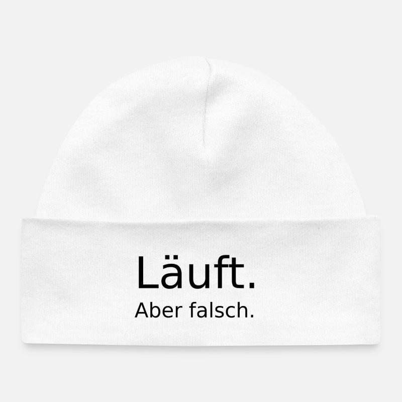 Cours... mais faux - Bonnet bébé bio - blanc