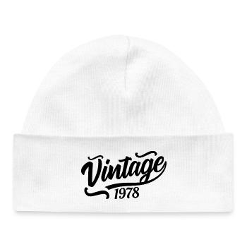 1978 Born in 1978, 56th birthday - Baby Organic Beanie - white - Front