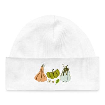 Herbstliche Kürbisse - Baby Organic Mütze - Weiß - Vorne