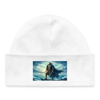 Beowulf Faces the Destiny Awaiting Him nordic saga - Baby Organic Beanie - white - Front