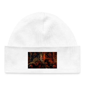The Aged Beowulf Rules as a Wise King nordic saga  - Baby Organic Beanie - white - Front